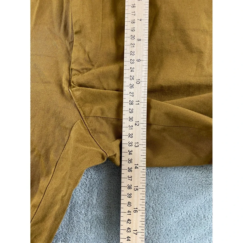 Mens Tobacco Brown Flat Front Chino‎ Shorts Regular Fit Size 39 Casual Summer